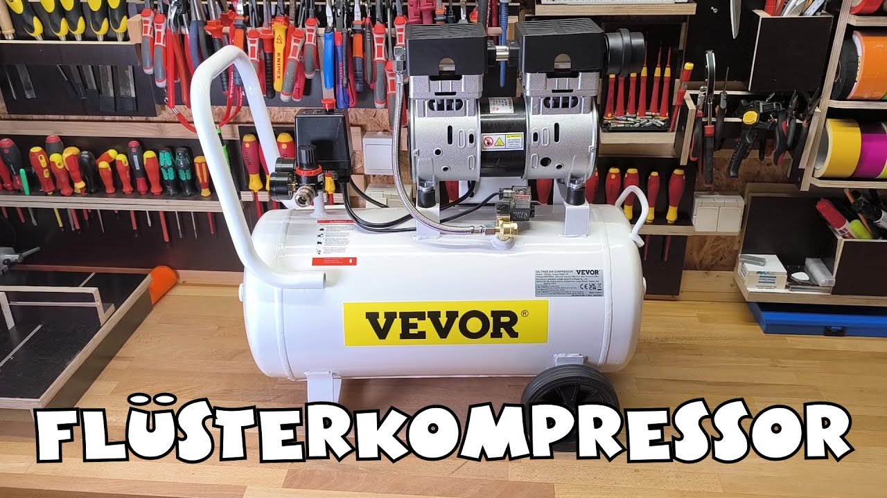 VEVOR Flüsterkompressor 50L ölfrei 750W