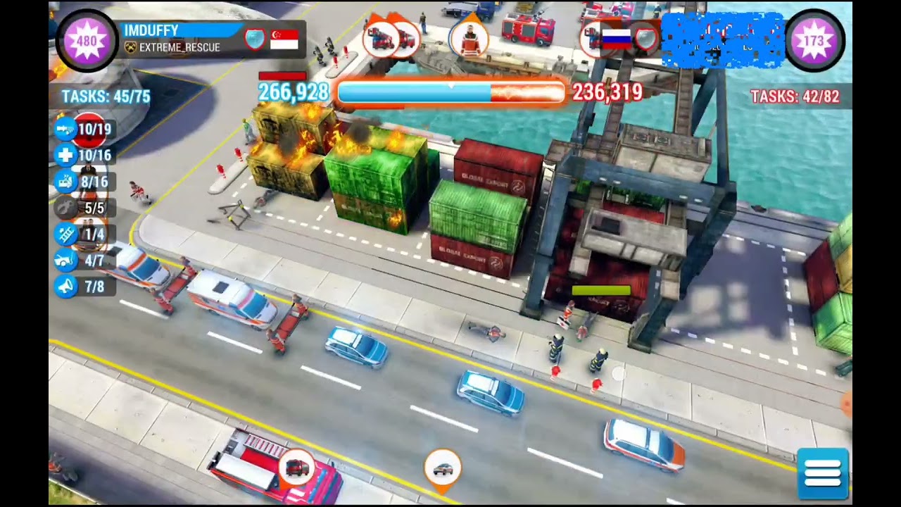 Emergency HQ 1vs1 : Storage depots on fire