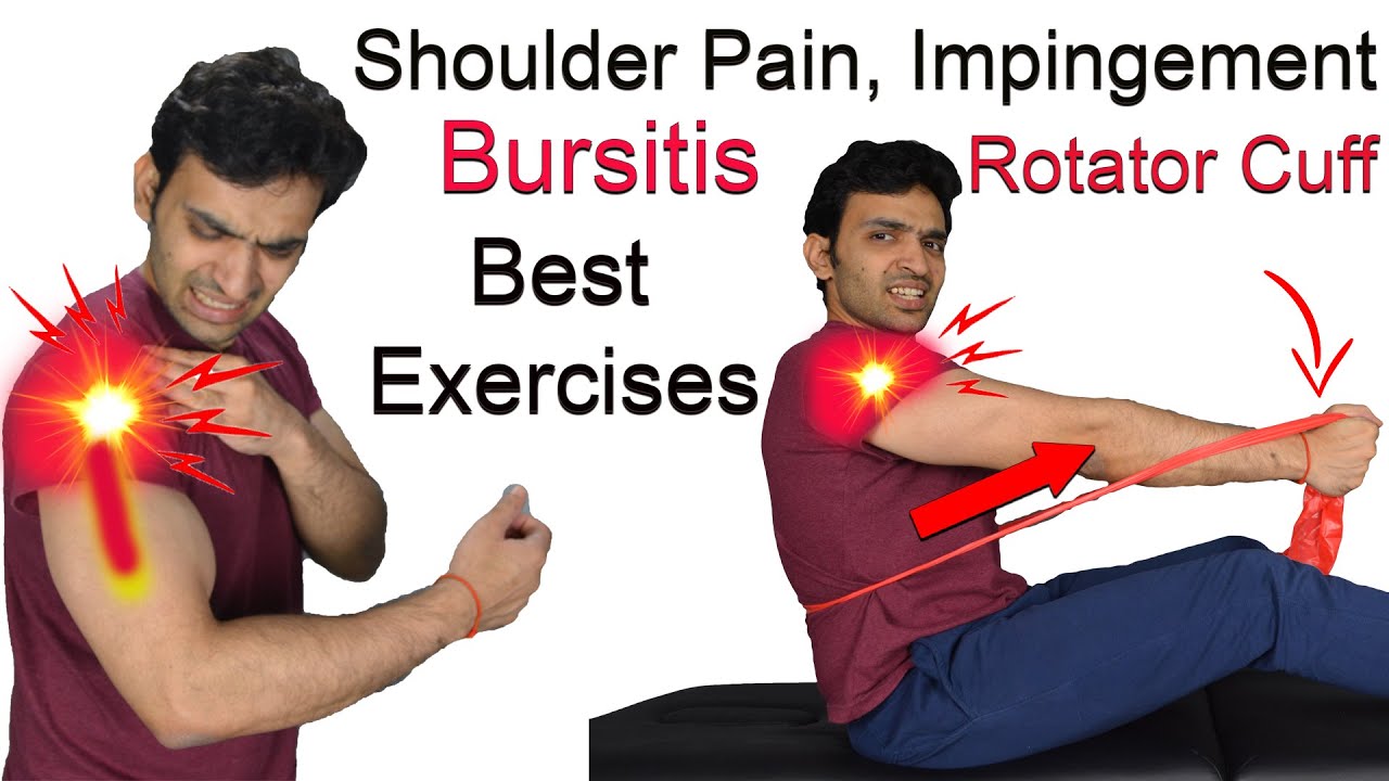 कन्धों में दर्द ,जकड़न,कट कट आवाज़ आना,कमज़ोरी ठीक करें Shoulder pain Impingement Rotator Cuff Bursitis