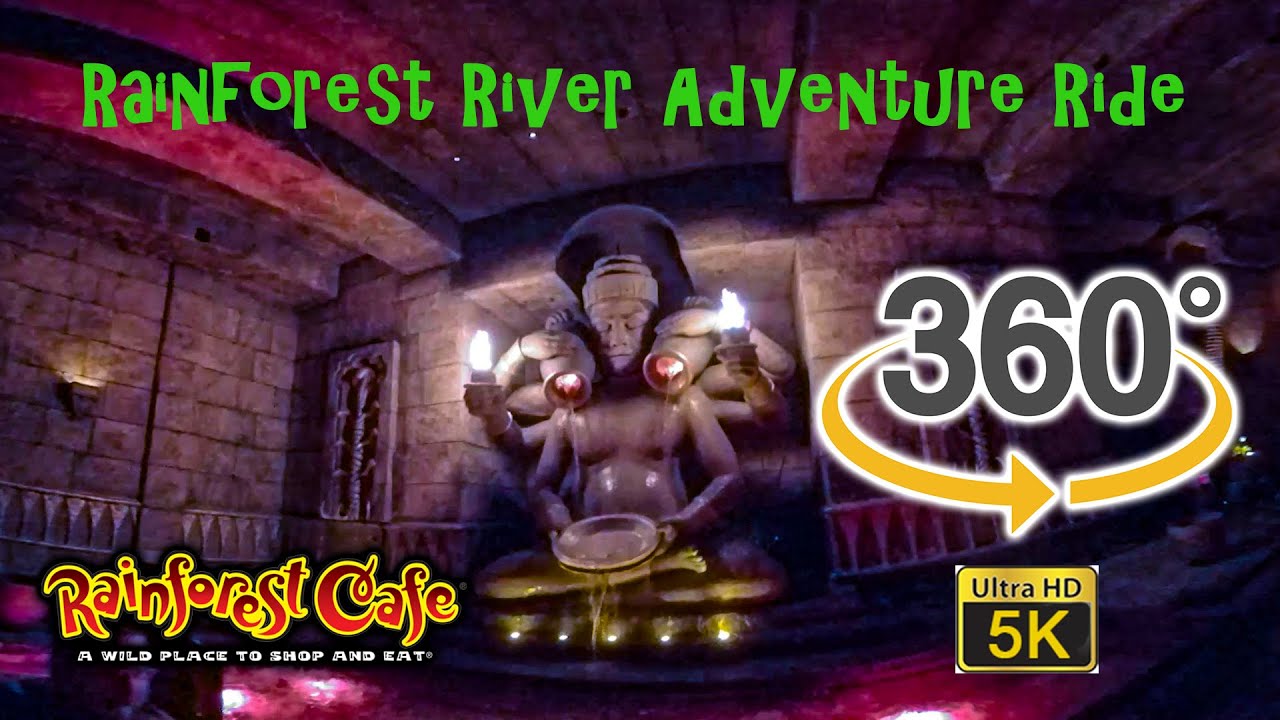 2020 VR 360 5K Rainforest River Adventure Ride On Ride Ultra HD POV Rain Forest Cafe Galveston, TX