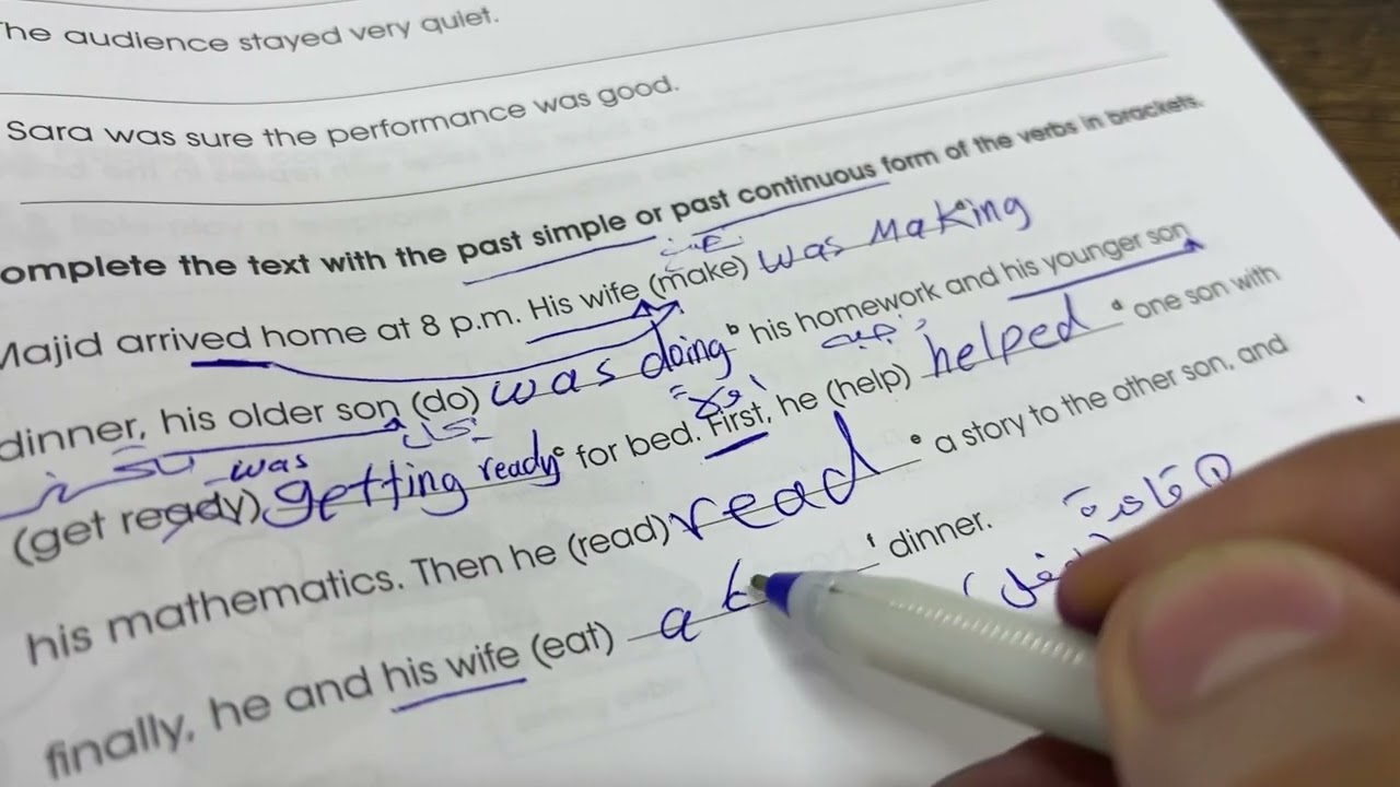 انكليزي ثالث متوسط حل كتاب النشاط و اكمال حل تمارين الوحدة الخامسة بالاضافة الى تعاريف الوحدة والربط