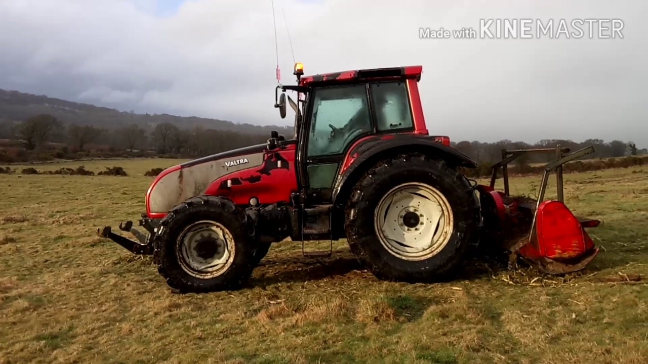 Gorse cutting with a valtra T150