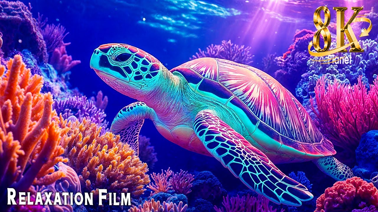 Turtle Paradise 8K ULTRA HD - Undersea Nature Relaxation Film +  Music by Peaceful Relaxation