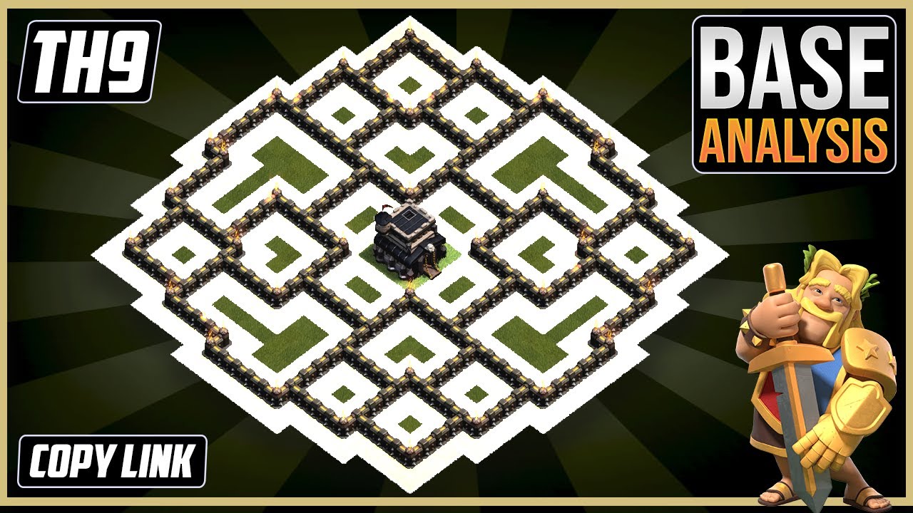 BEST INSANE TH9 HYBRID/TROPHY[defense] Base 2025!! COC TownHall9 Hybrid Base Design – Clash of Clans