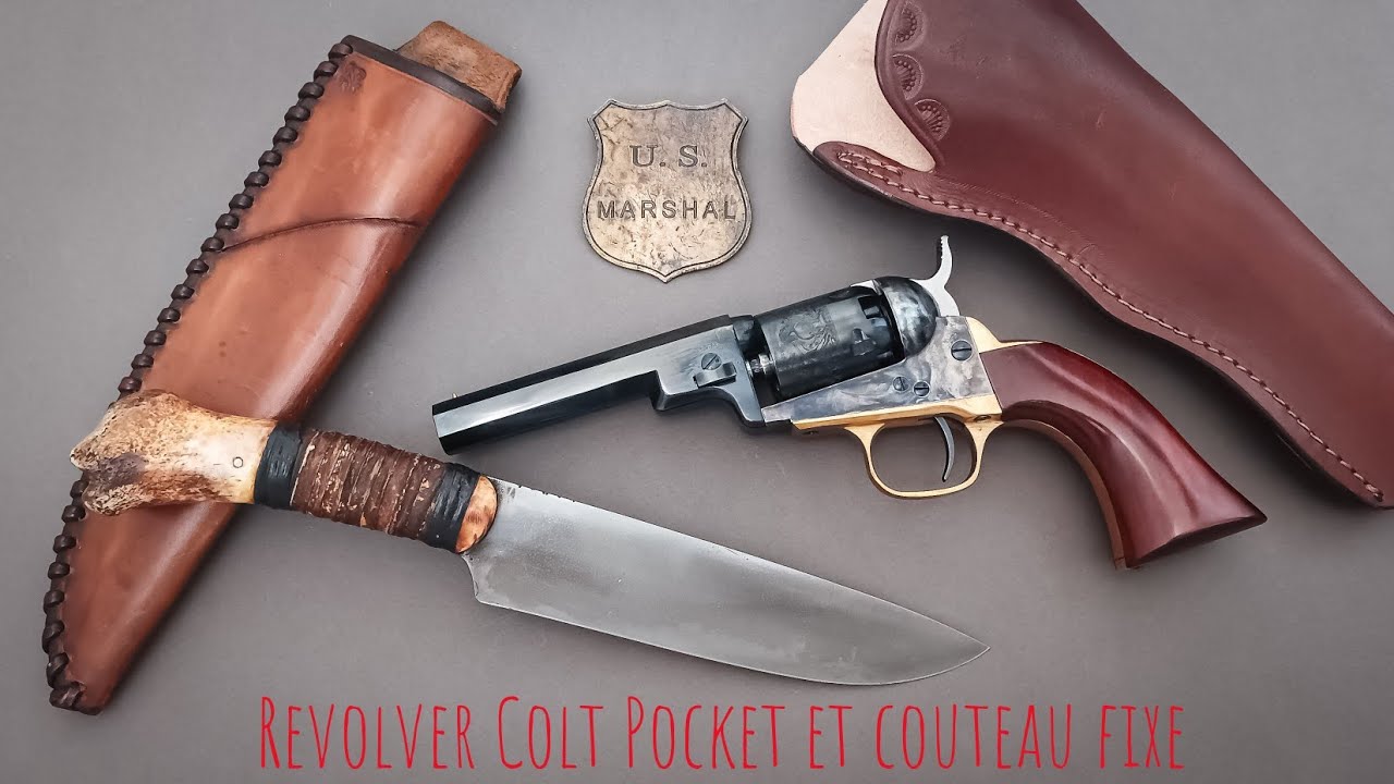 Ensemble revolver Colt Pocket et couteau fixe