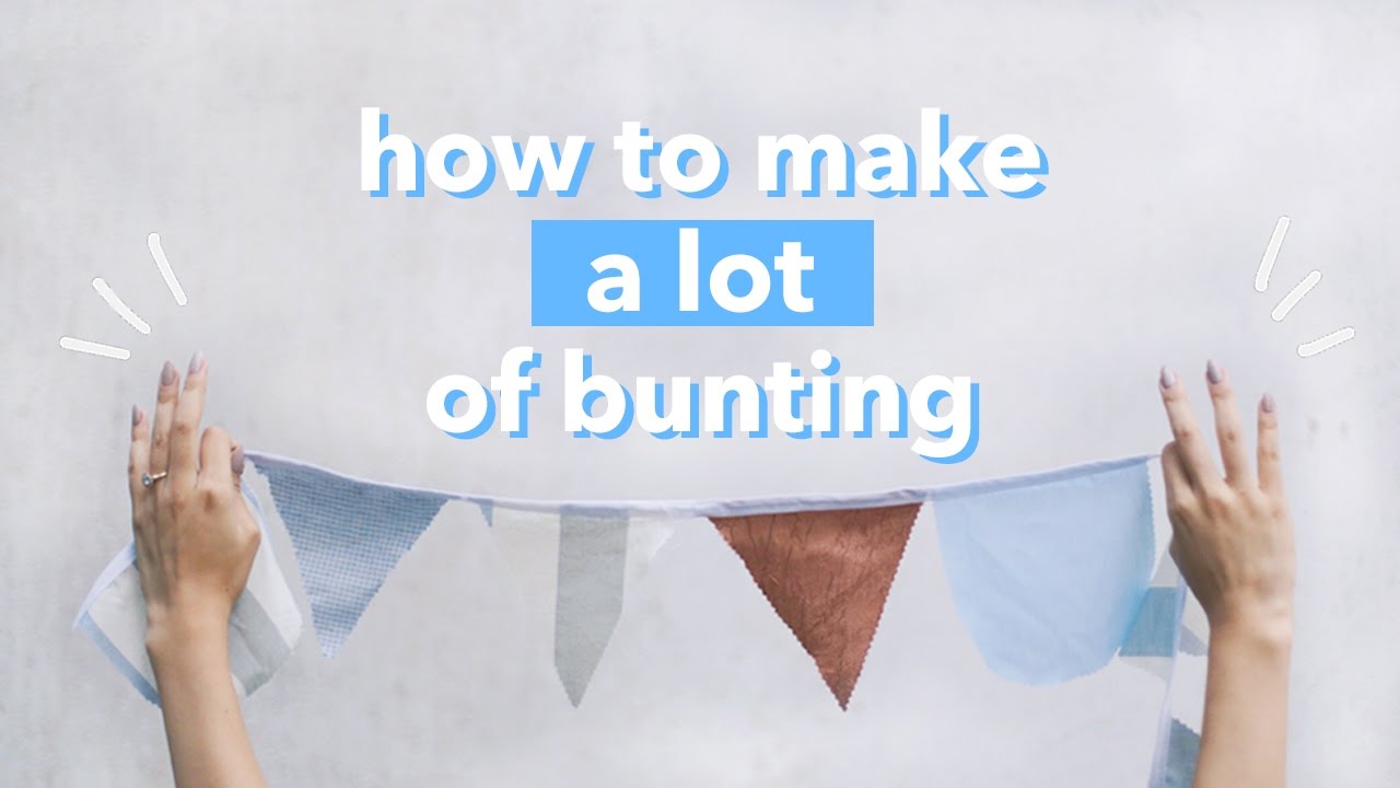 How to make a lot of bunting/banner (fastest diy) | WITHWENDY