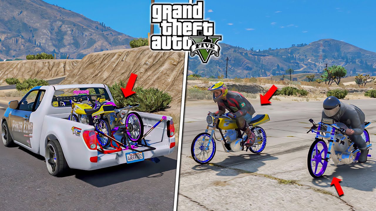 Misi Epic Mencuri MOTOR DRAG LANGKA Selundupan Geng Motor - GTA 5 MOD