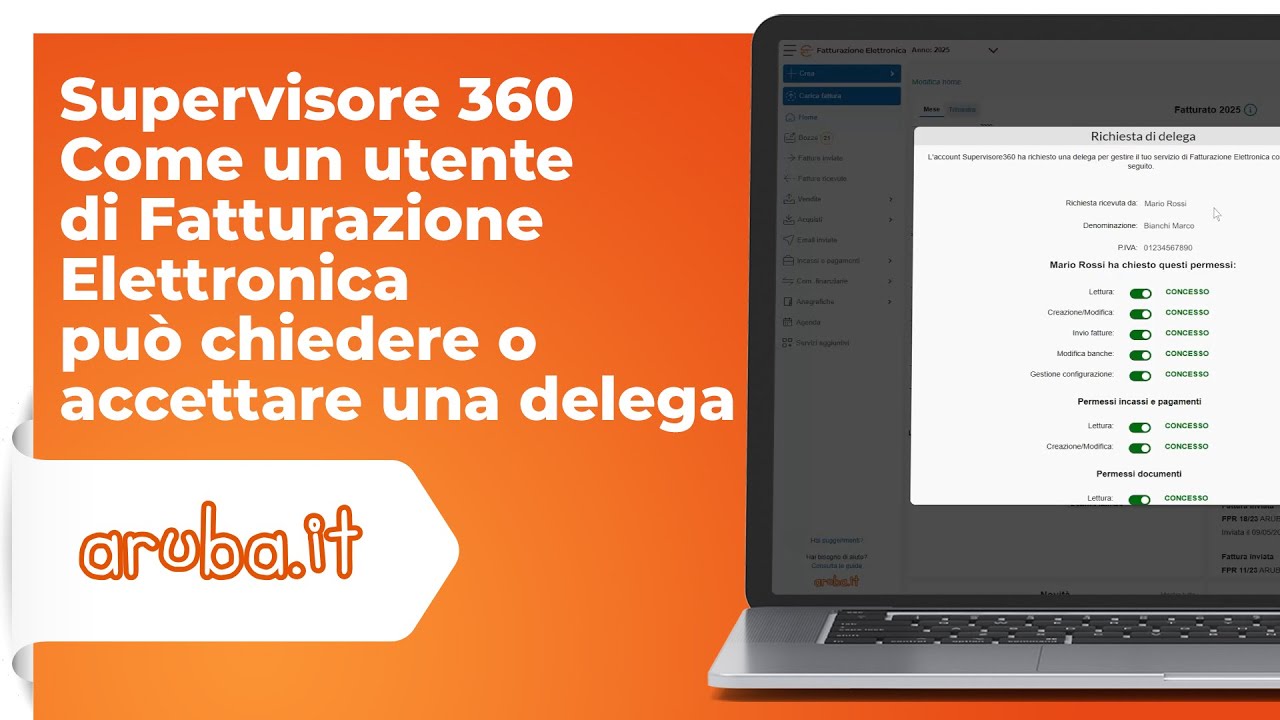 Supervisore 360-Come un utente di Fatturazione Elettronica può chiedere o accettare una delega