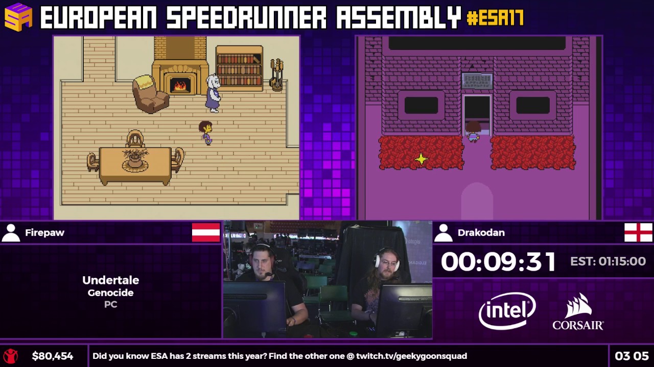 #ESA17 Speedruns - Undertale [Genocide] by Drakodan and Firepaw
