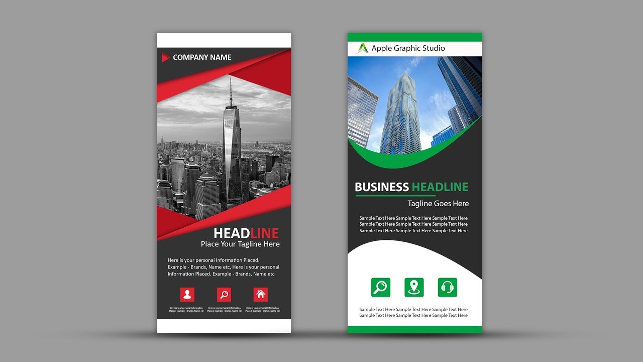 How To Design Roll Up Banner for Business | Photoshop Tutorial