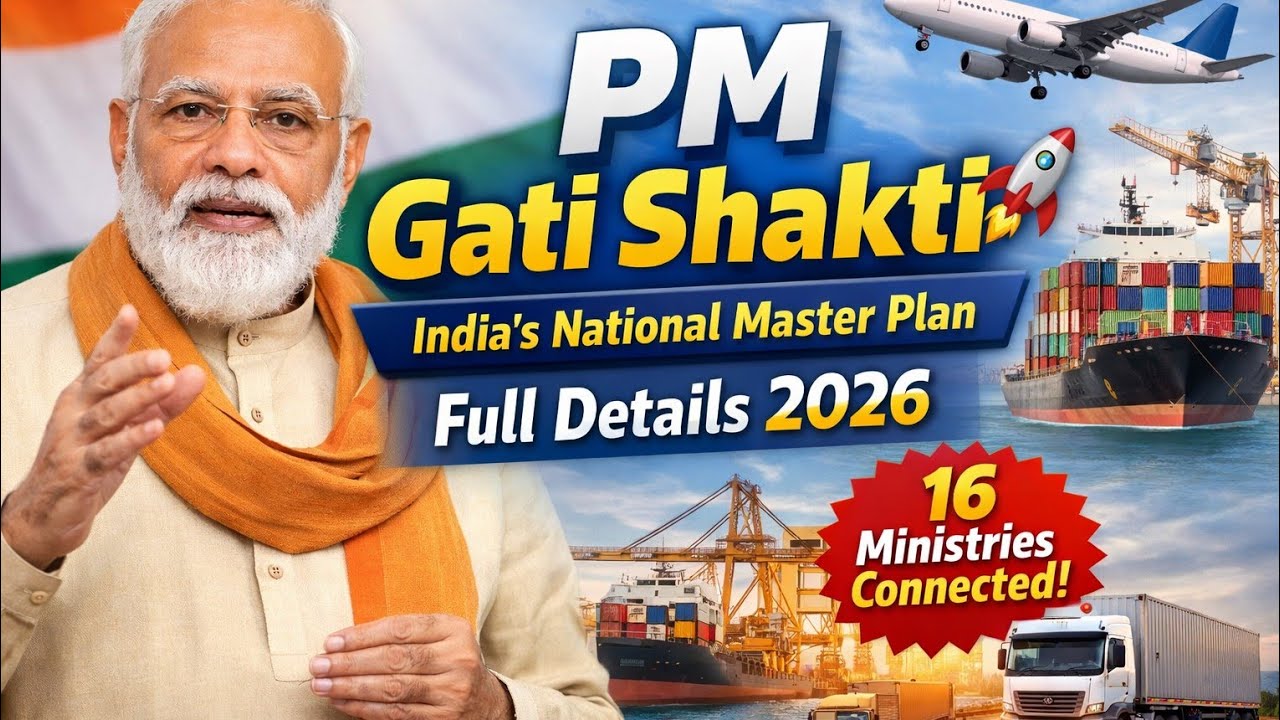 PM ગતિ શક્તિ યોજના 2026 | National Master Plan Full Details in Gujarati | Current Affairs