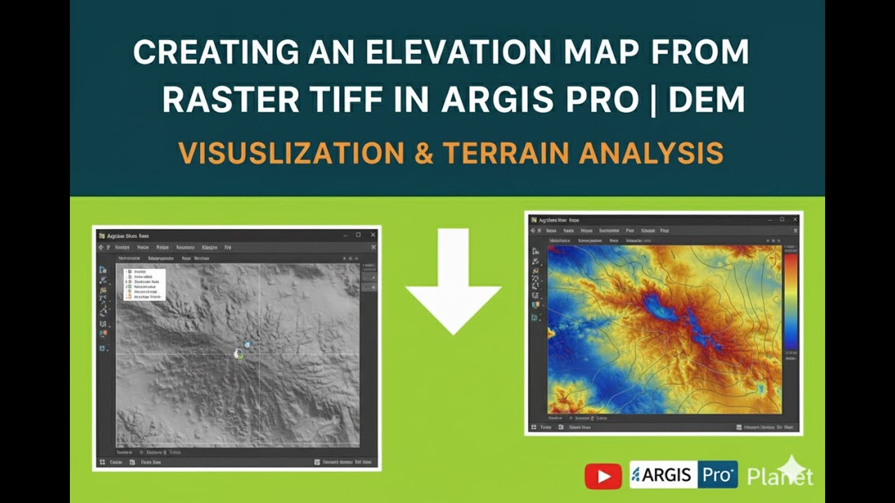 Creating an Elevation Map from Raster TIFF in ArcGIS Pro | DEM Visualization & Terrain Analysis