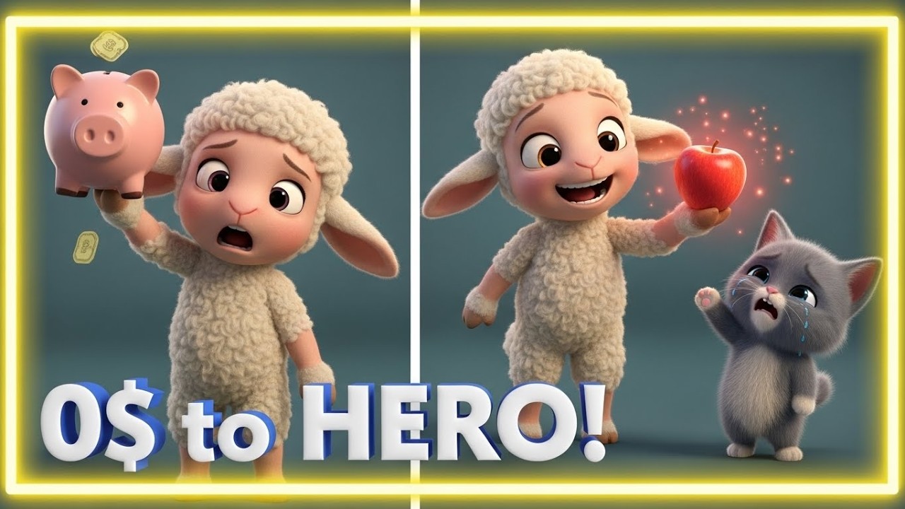 🐑 Little Lamb's Big Heart! A Story of Kindness & Sharing ❤️🍎