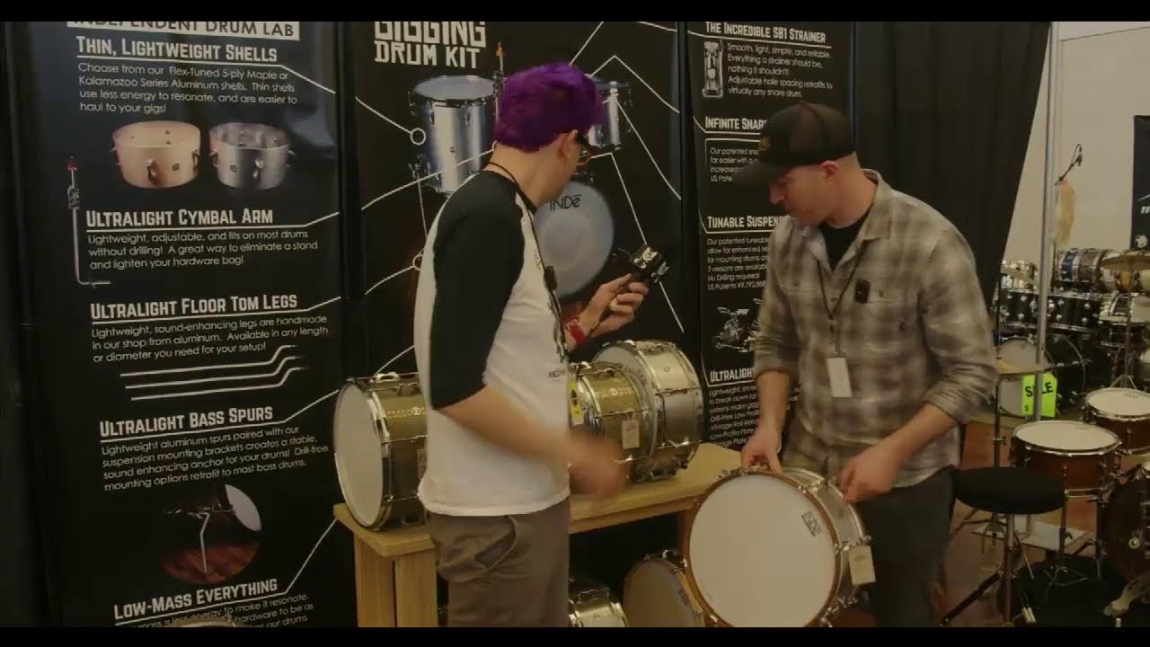 Indē Independent Drum Lab / Chicago Vintage and Custom Drum Show 2023 - Setup Walkthrough