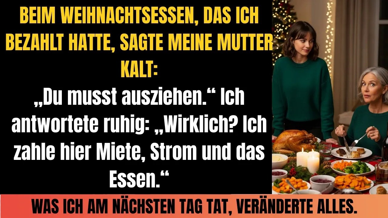 „Zieh aus“, sagte Mama beim Weihnachtsessen  Meine Antwort änderte alles…