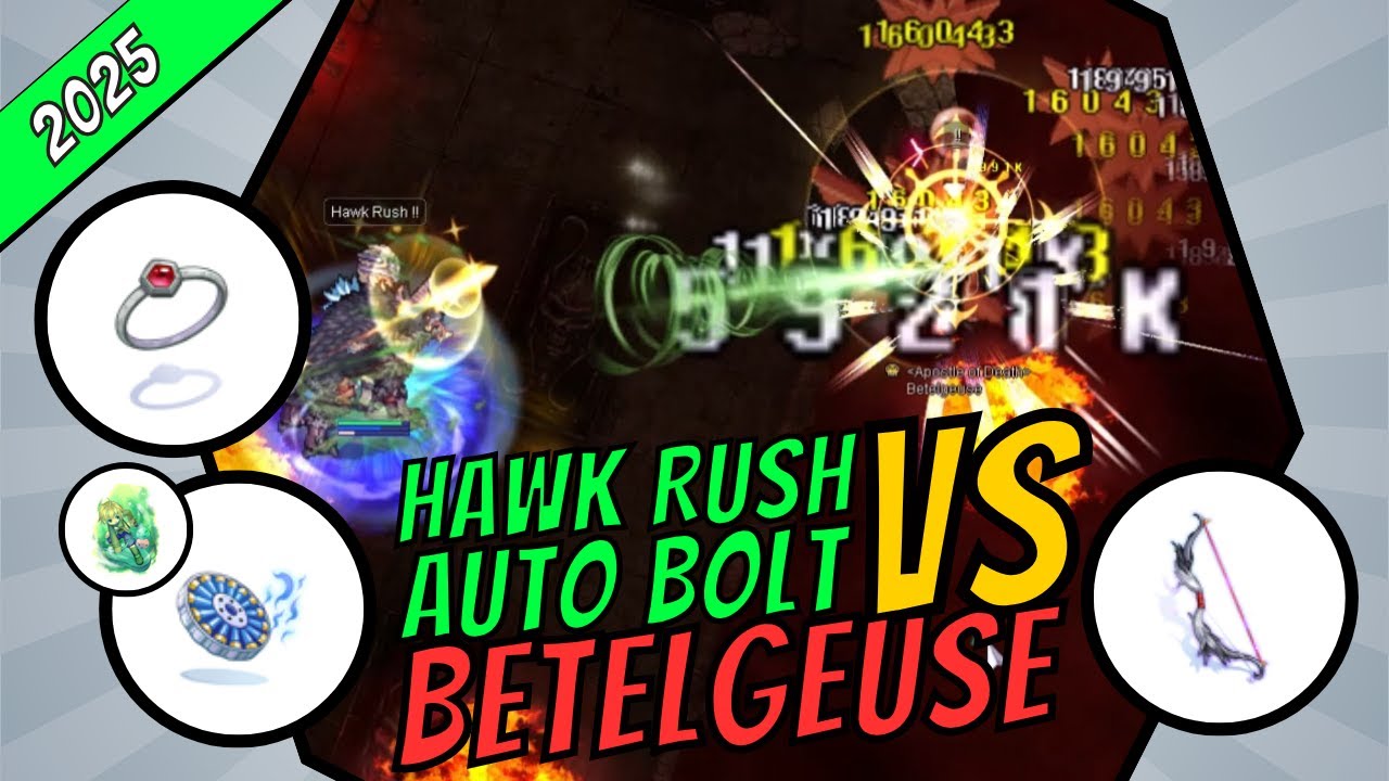 iRO Chaos - Solo 295% Betelgeuse VS Hawk Rush auto Aimed Bolt & Crescive Bolt Windhawk (2025)
