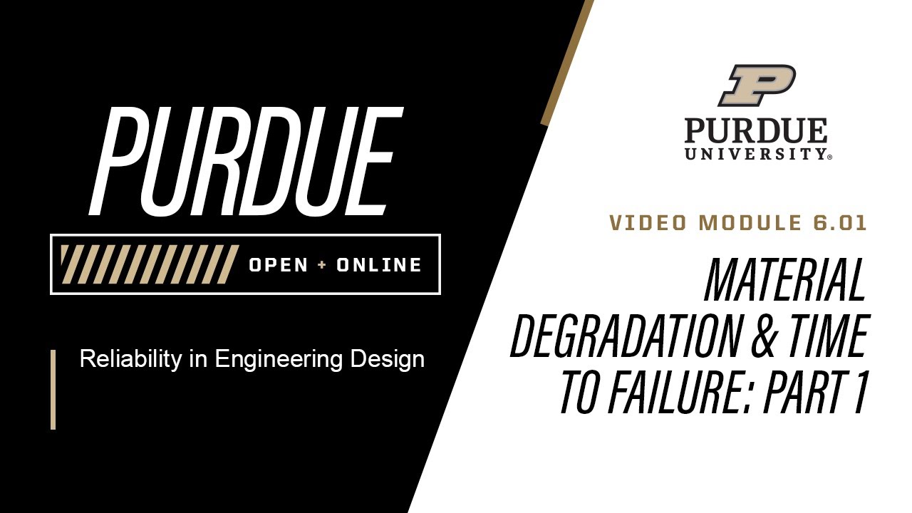 Reliability in Engineering Design | Module 6.1: Material Degradation and Time to Failure | Purdue