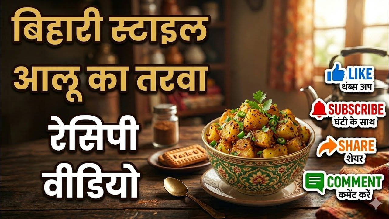 बिहारी स्टाईल में आलू का तरवा बनाए अपने किचन में की बार बार खाने का मन करेगा। लेकिन मन नहीं भरे गा 
