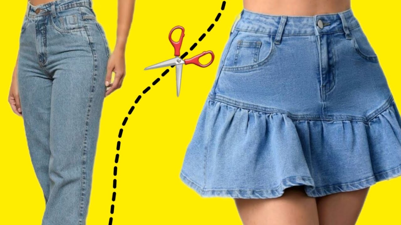 Como transformar cal&ccedil;a em saia com babado