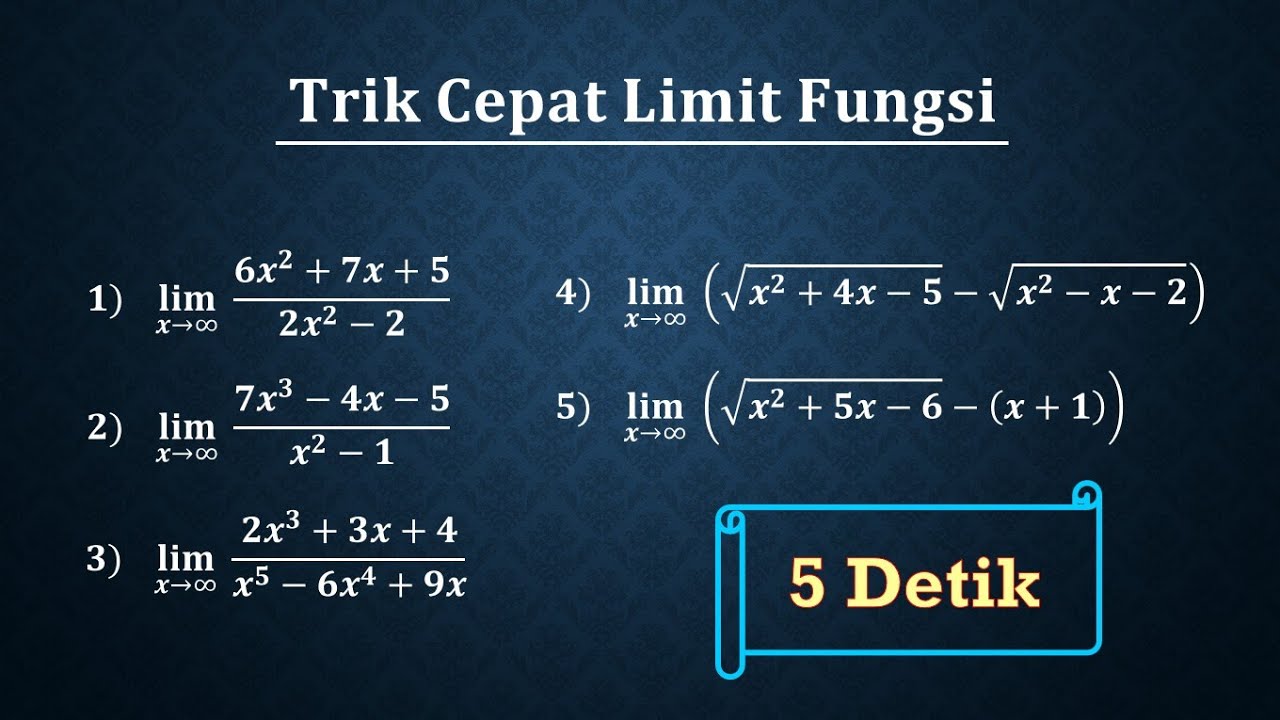 Trik Cepat Limit Fungsi