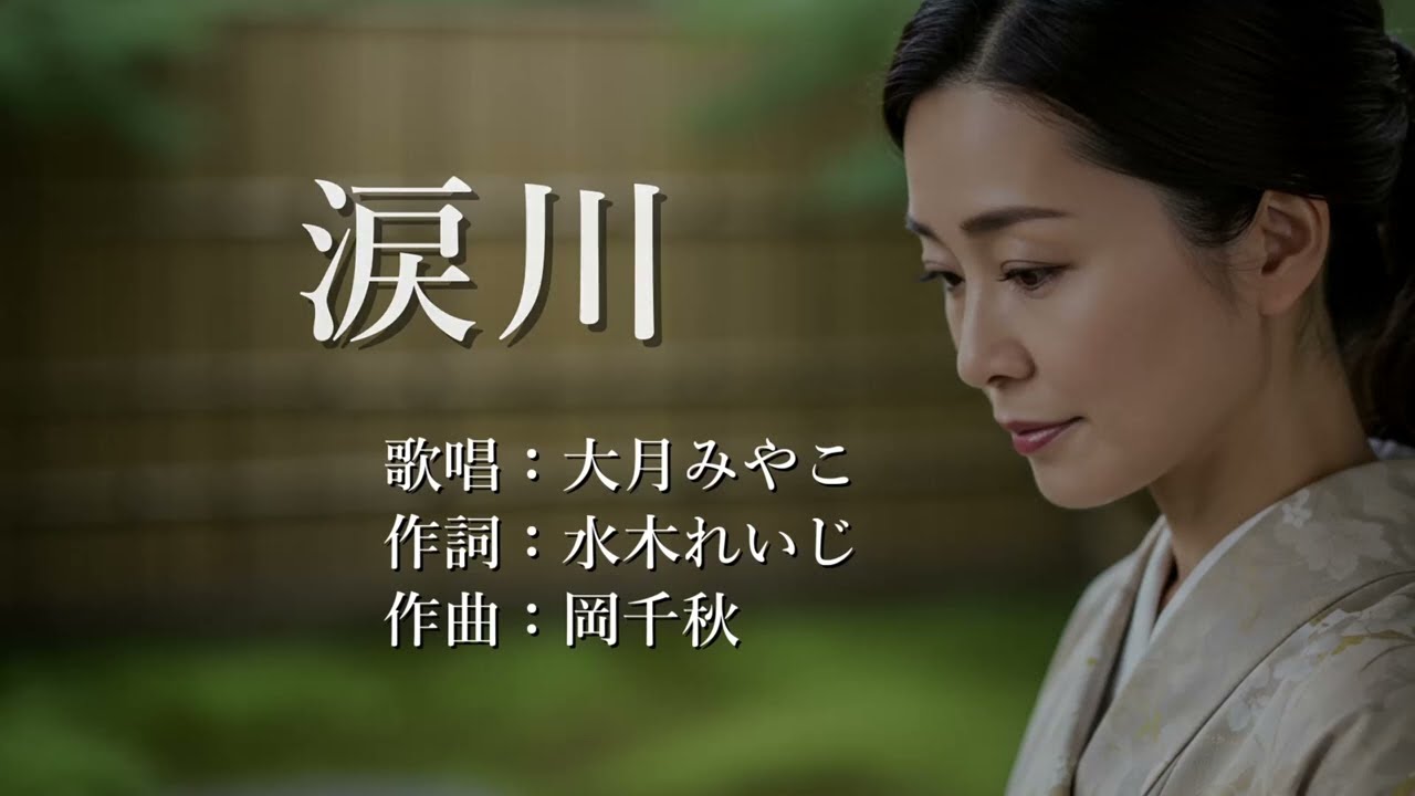 涙川　大月みやこさんの歌唱です
