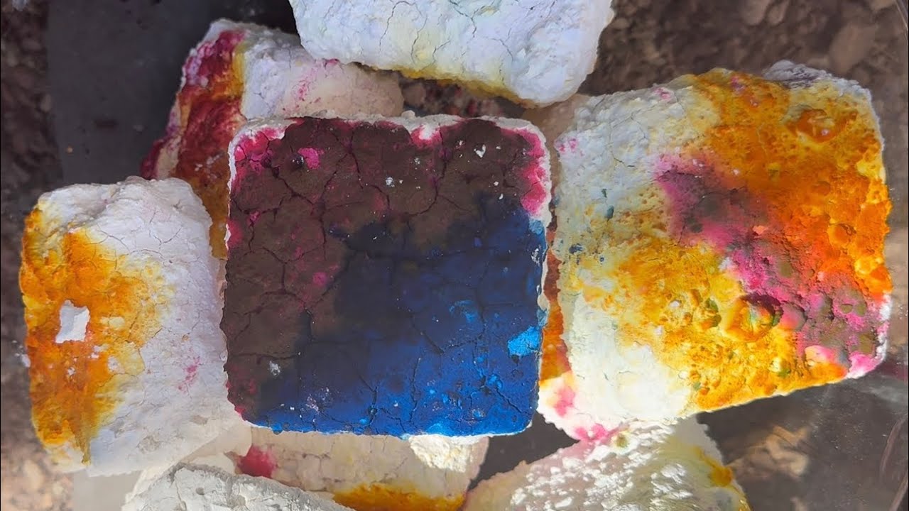 Semi Dyed Pasted Blocks | Outdoor Crush ☀️ | Gym Chalk ASMR | Oddly Satisying