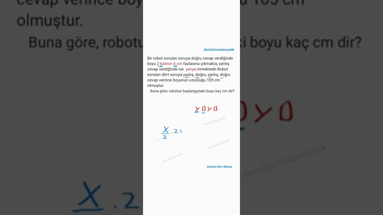 Yeni Nesil problem sorusu