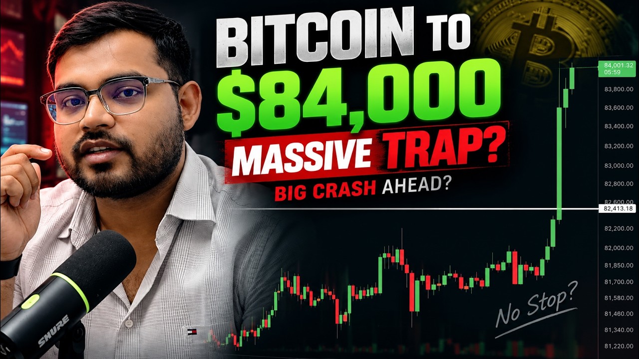 Crypto BITCOIN $84,000 PUMP 🚨 MASSIVE TRAP? | BIG CRASH Could Be NEXT! BTC Analysis In Hindi Video!