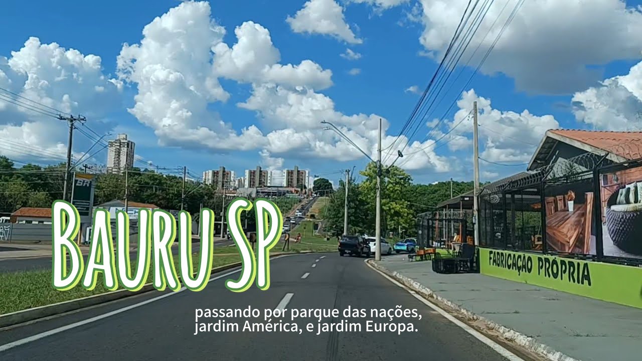 Bauru SP passando por parque das nações, jardim América, jardim Europa.
