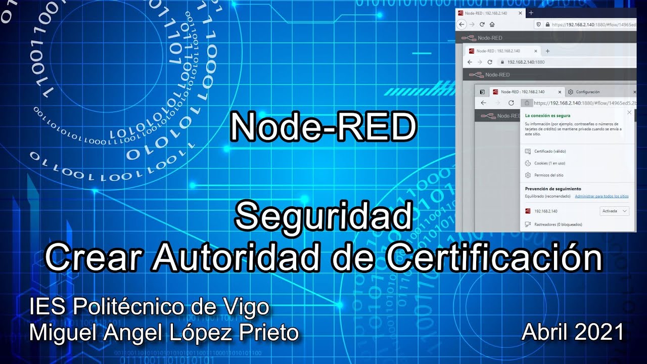 Node RED Crear Autoridad de Certificación