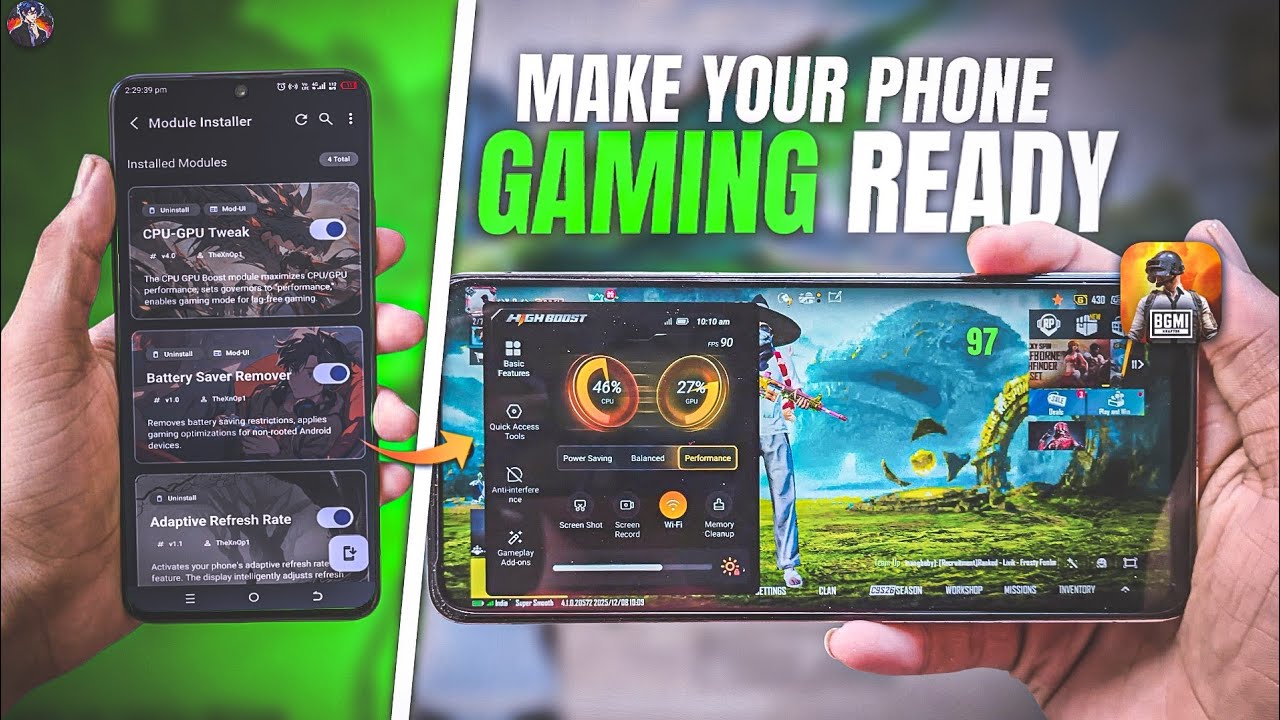 Make Your Phone Gaming Ready 🔥 | No Root Performance Modules for BGMI (2026)