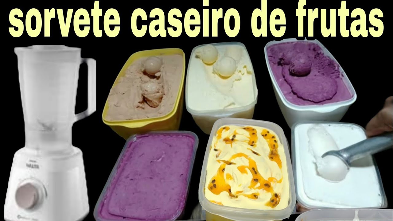 COMO FAZER SORVETE DE FRUTAS AÇAÍ CAJÁ E GRAVIOLA IGUAL DA KIBOM