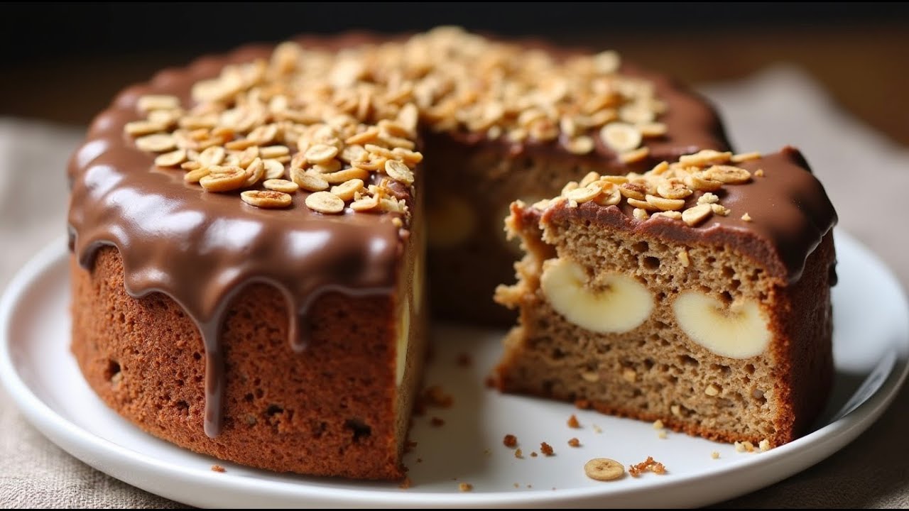 Так просто и вкусно: овсянка, бананы и яблоки в идеальном пироге!
