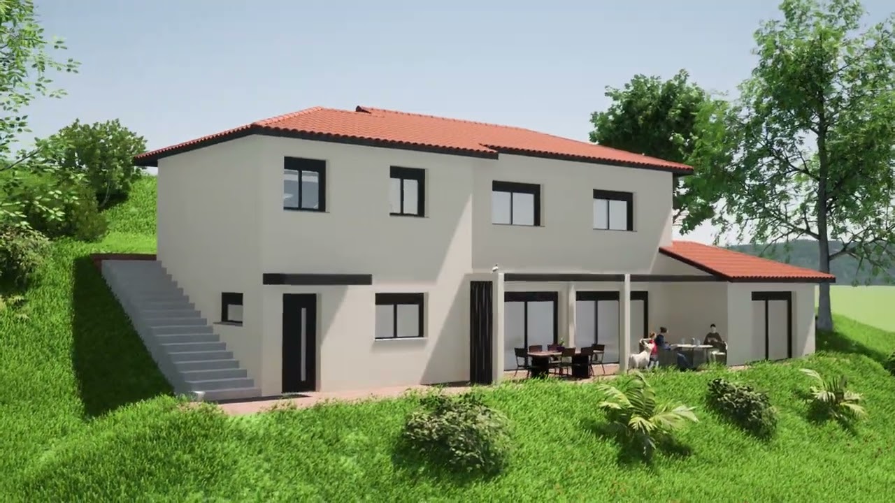 MAISON INDIVIDUELLE SUR TERRAIN EN PENTE