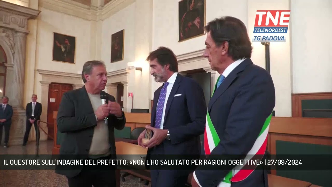 IL QUESTORE SULL'INDAGINE DEL PREFETTO: «NON L'HO SALUTATO PER RAGIONI OGGETTIVE» | 27/09/2024