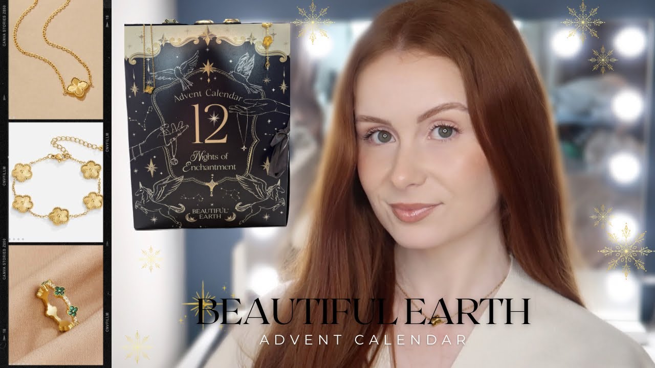 Обзор адвент-календаря украшений BEAUTIFUL EARTH «12 ночей очарования» 💍🎄✨ | реклама