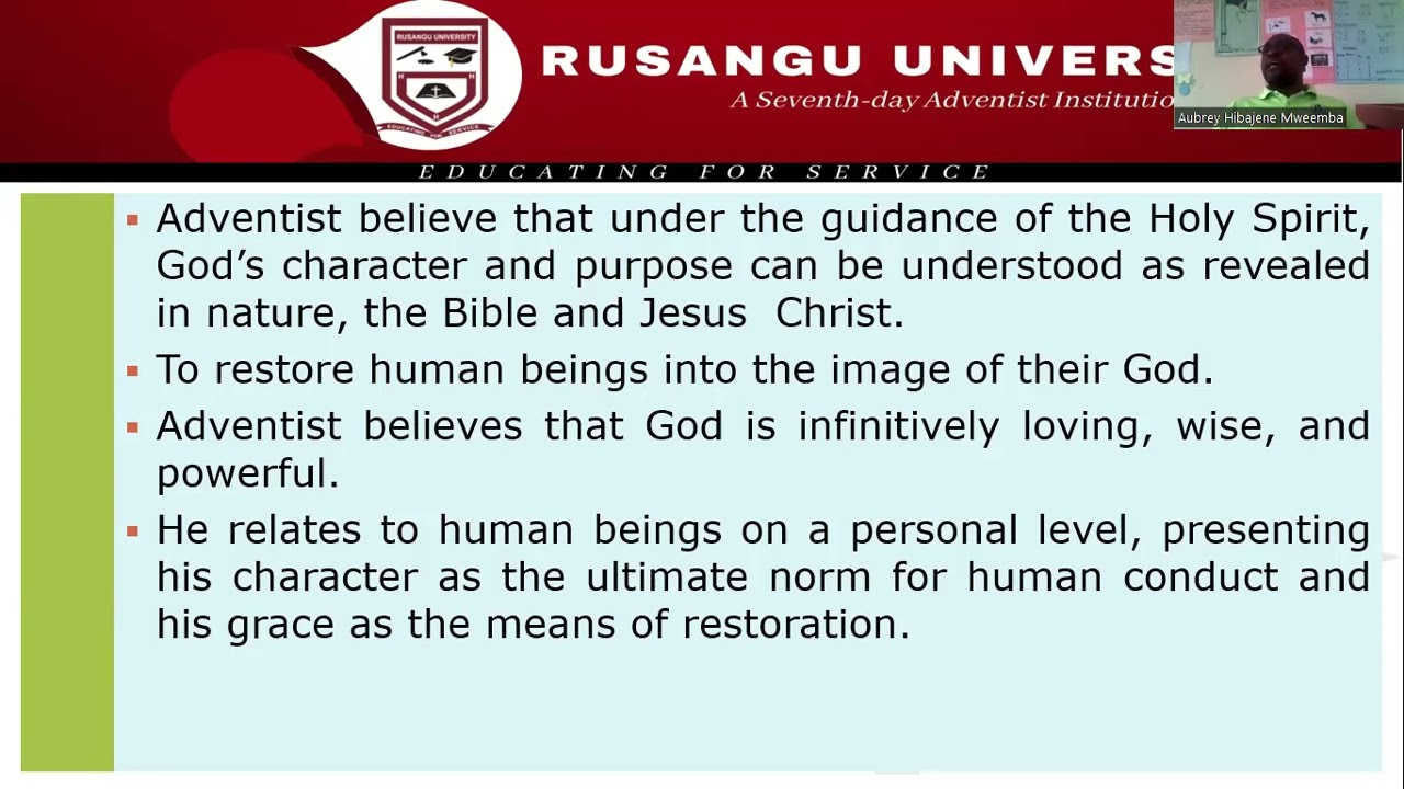 EDFN 118 Towards the Adventist Philosophy of Education