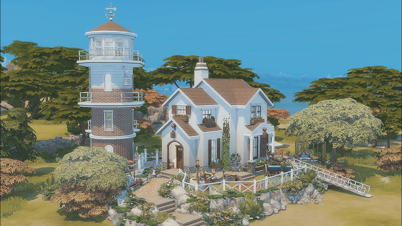3 Generations Lighthouse Cottage 🌊 | The Sims 4 | Stop Motion Build | No CC