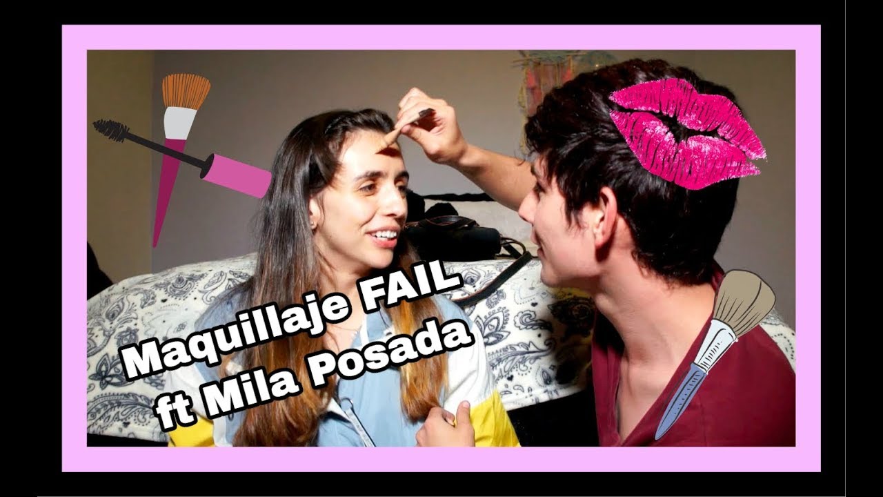 MAQUILLANDO A MILA POSADA