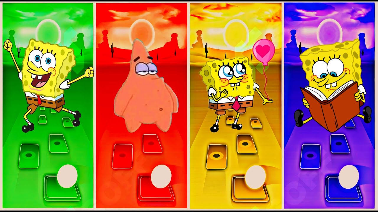 Sandy Cheeks EXE 🆚 Plankton EXE 🆚 SpongeBob EXE 🆚 SpongeBob | Tiles Hop #30
