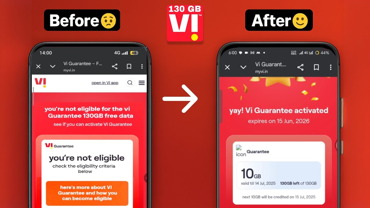 Vi 130 GB Free Data Code Not Working [PROBLEM SOLVED😀] How To Get Free 130 GB Data On Vi 