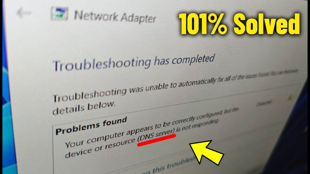 Your computer appears to be correctly configured but DNS Server Not Responding &ndash; Error Solved ✅