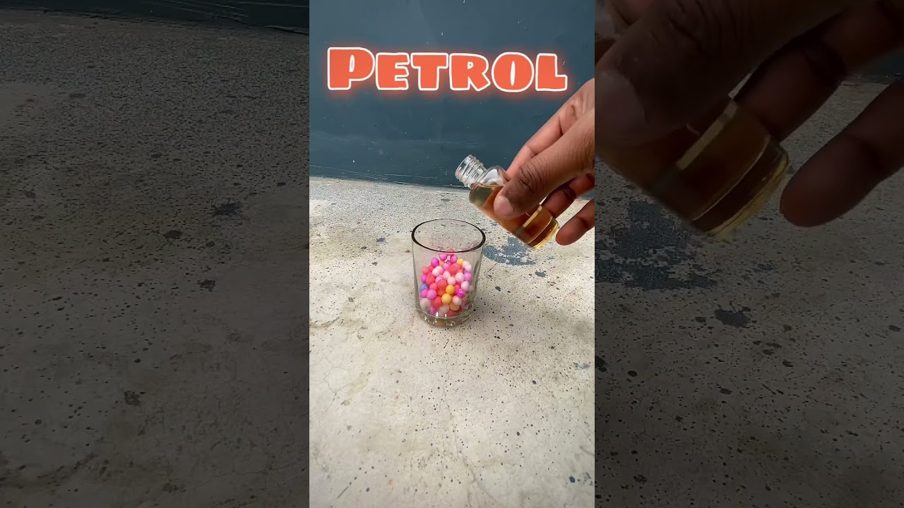 Experiment Science | Thermocol Ball Vs Petrol | #shorts #youtubeshorts #scienceexperiment
