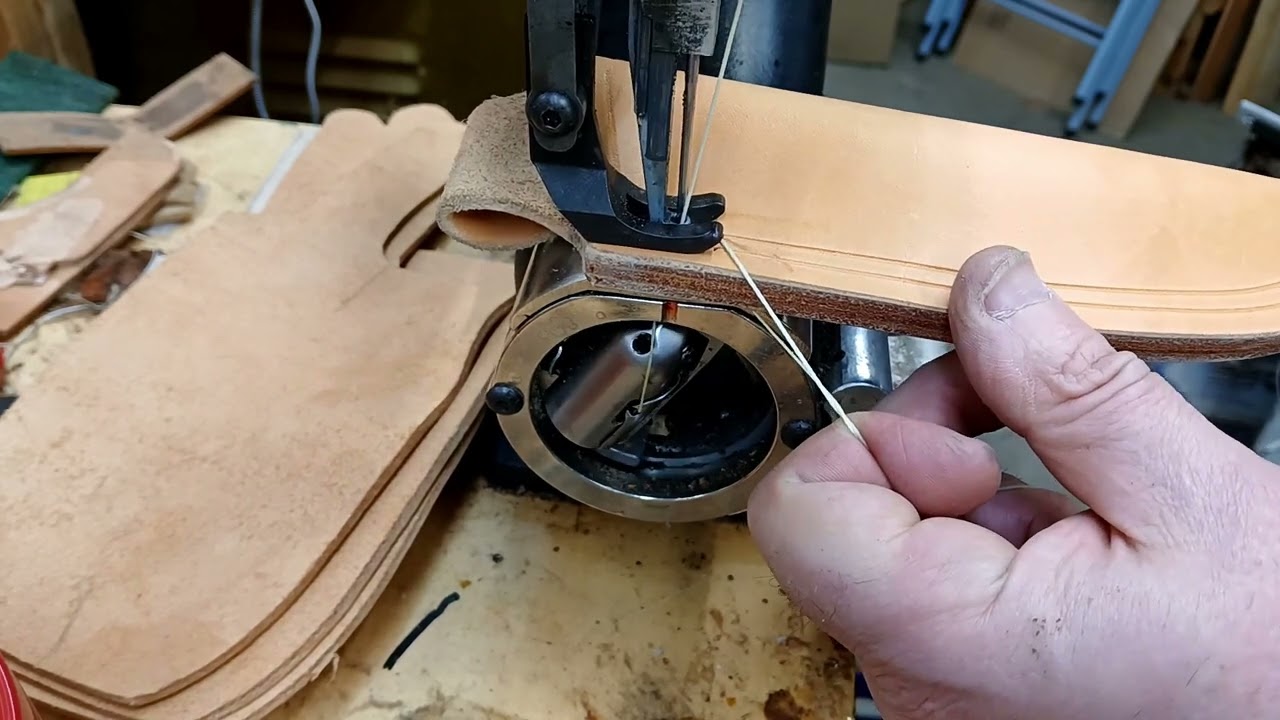 How To Sew A Leather Knife Sheath On The Tippmann Boss Sewing Machine