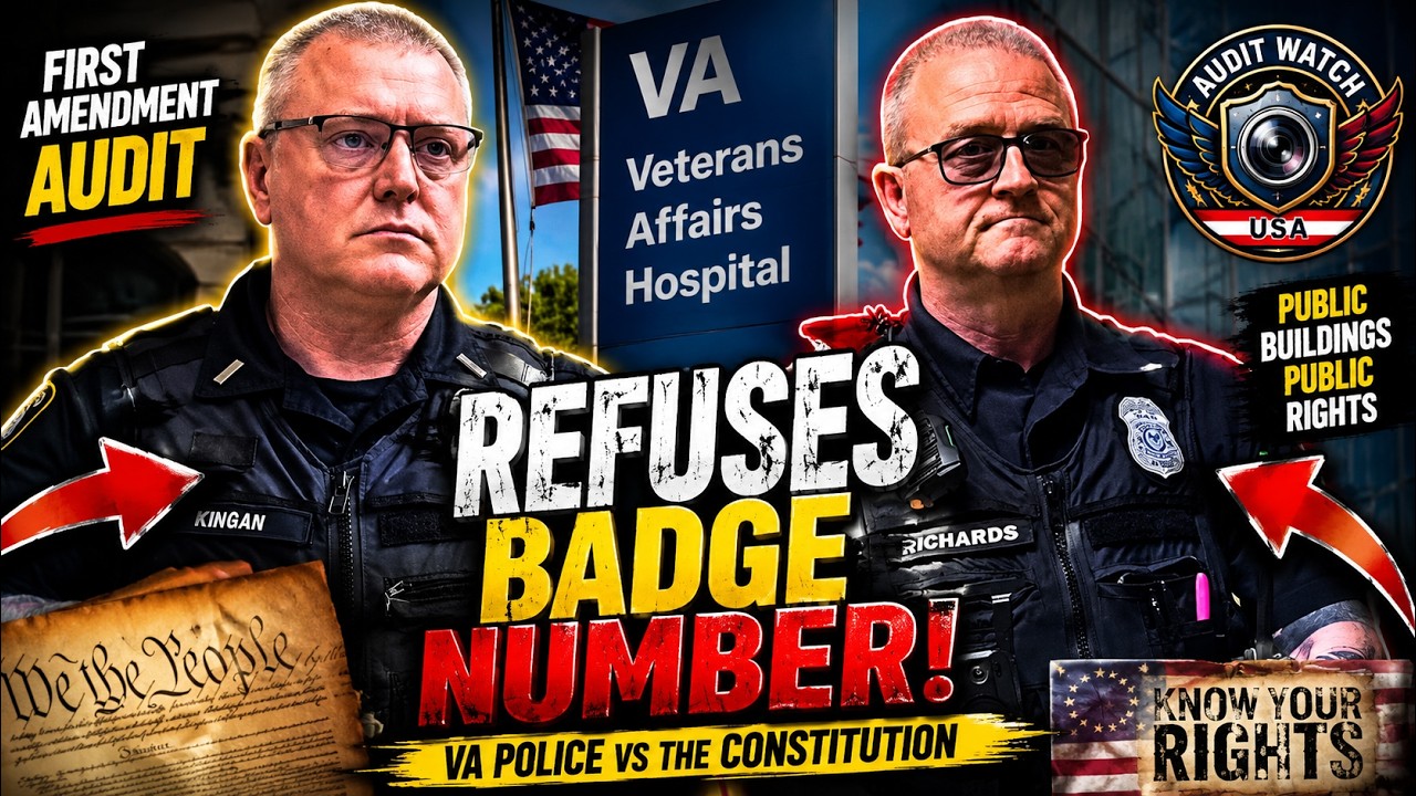 VA Officer REFUSES to Give His Badge Number! 😳 | First Amendment Audit