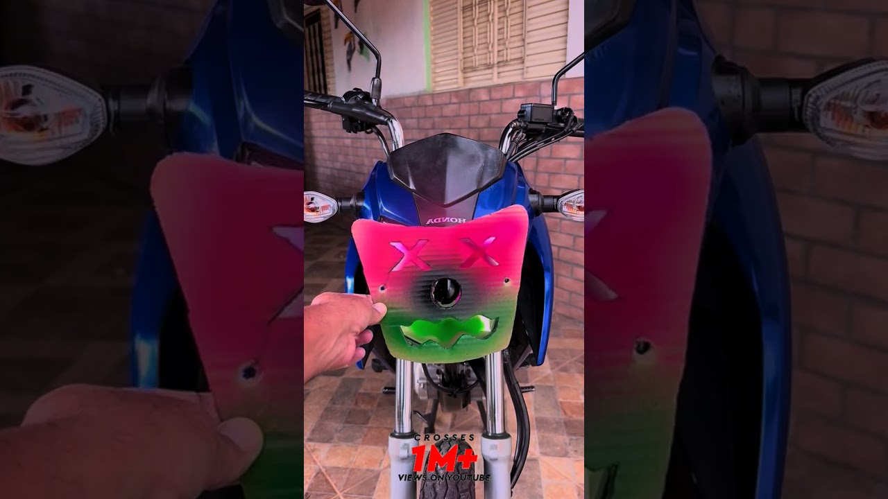 European Style Motorcycle! 🚴 Headlight Art | Spray & Sticker DIY!  Really Brilliant & Beautiful 😵😵&zwj;💫