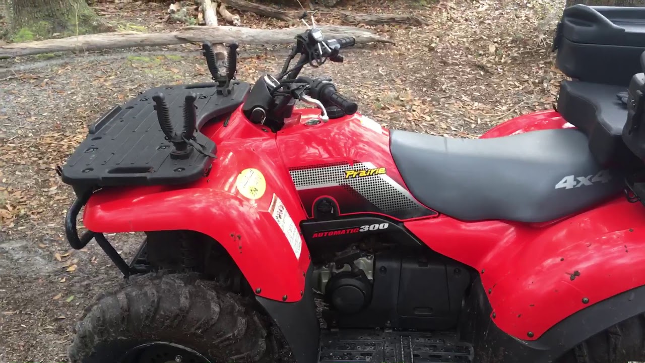 Quad Force ATV, walk around review Kawasaki Prairie 300