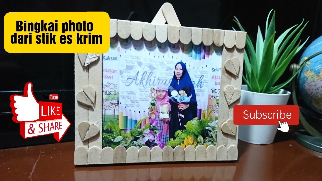 DIY - Bingkai photo dari stik es krim