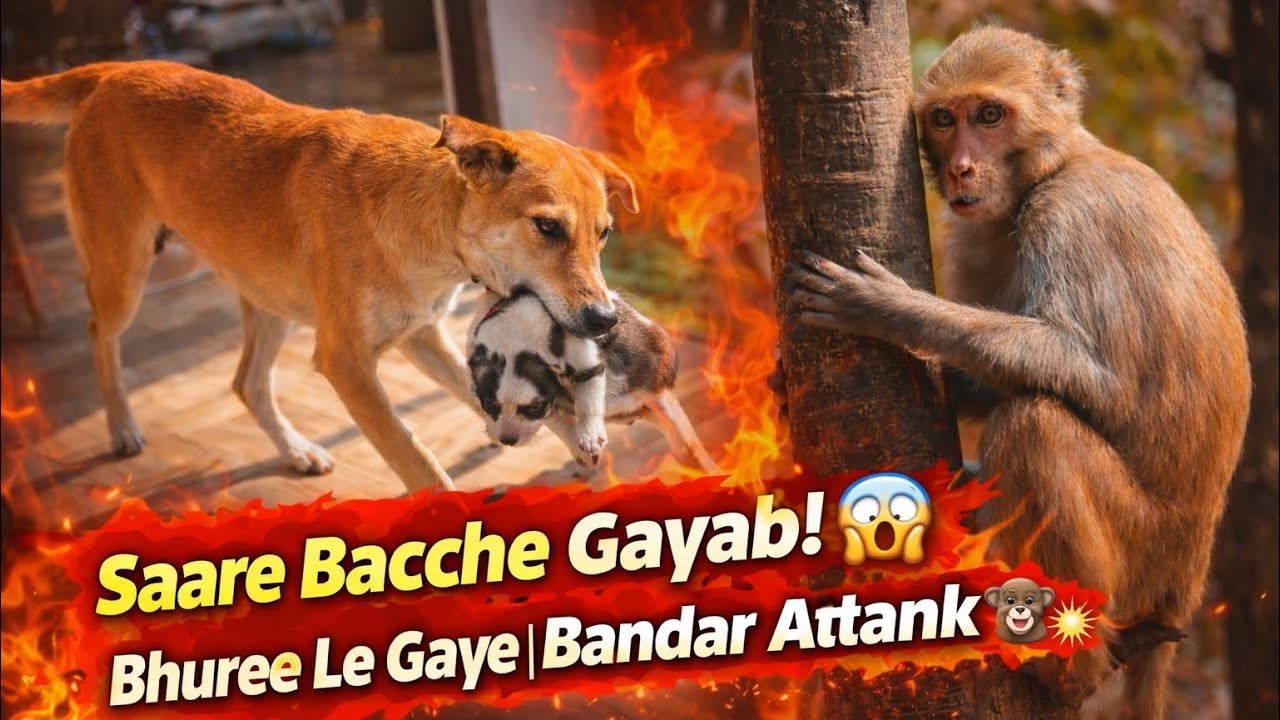 Saare Bachee Gayab🐶🥹Bandar ka rha Aatank😡|#uttarakand |#viralvideo |#dailyvlog 