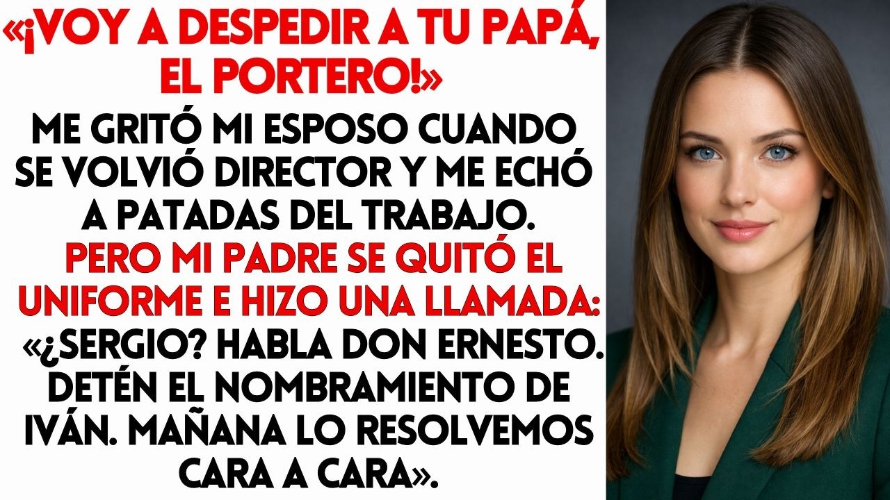 Voy a despedir a tu papá, se rio mi marido echándome a patadas. Pero al día siguiente, una llamada..